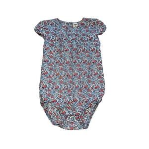 Oshkosh B’Gosh Girls 24 Months Blue, Red, White Floral Short Sleeve One Piece